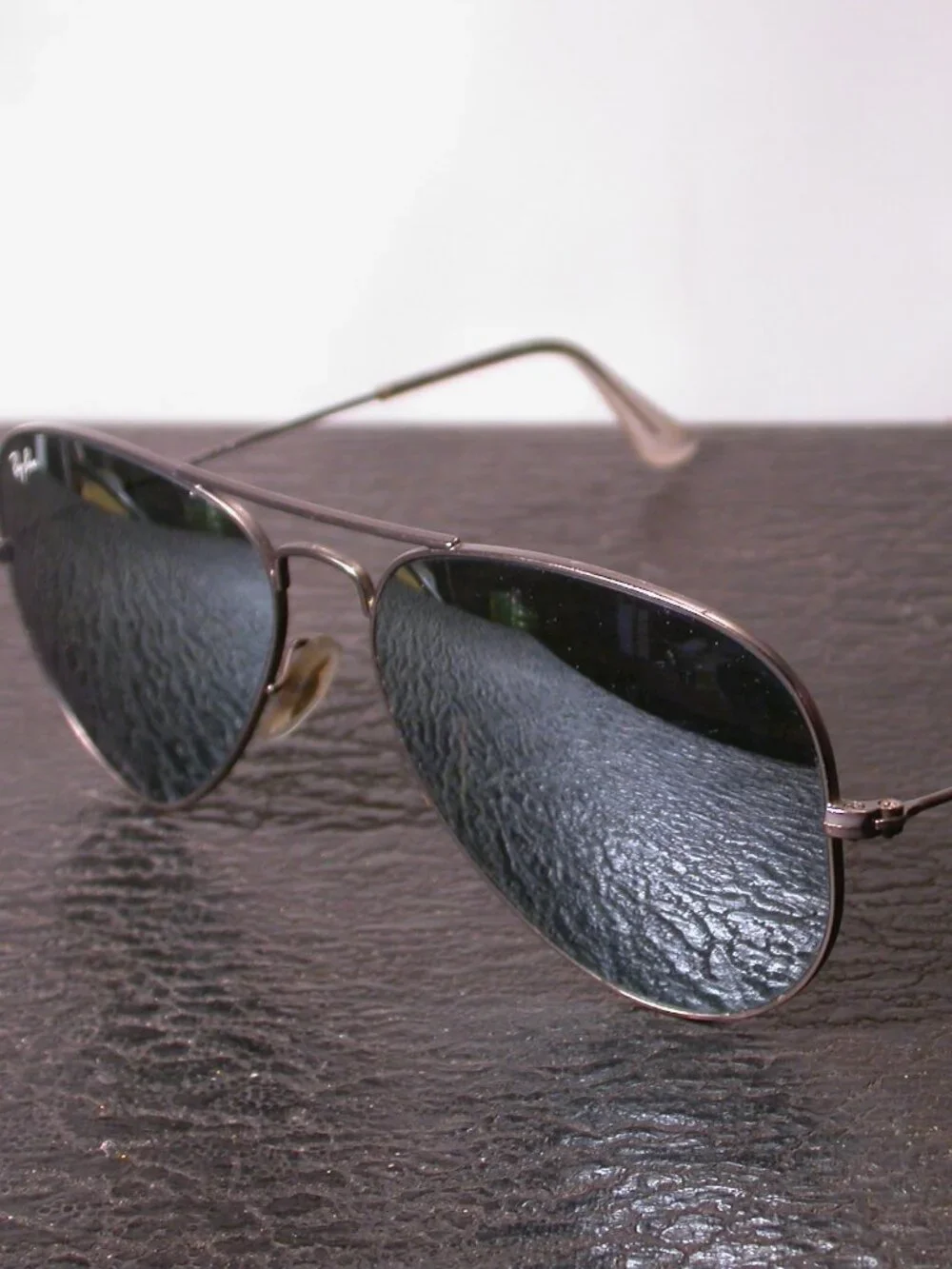 Ray Ban Matte Silver Aviator Large Shades Sunglasses Made in ITALY RB3025